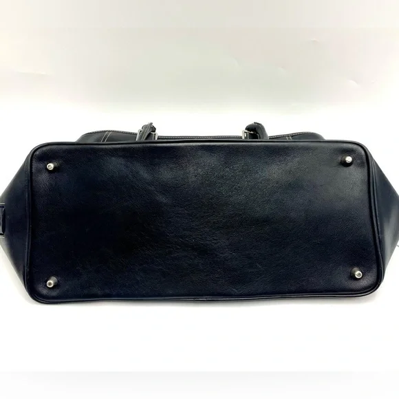 Coach Hampton EUC Black Leather Tote Bag - Picture 3 of 13